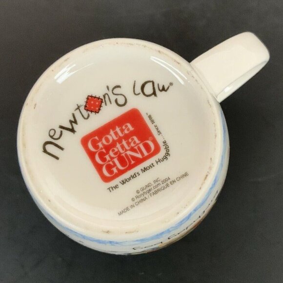 Newtons Law Gotta Getta Gund Ceramic Birthday Boy Mug Cup 12 Oz - Picture 6 of 6